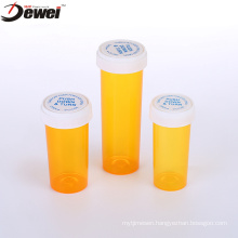 Plastic Pill Vials Push Down And Turn Cap Tablet Vial Reversible Cap Vials